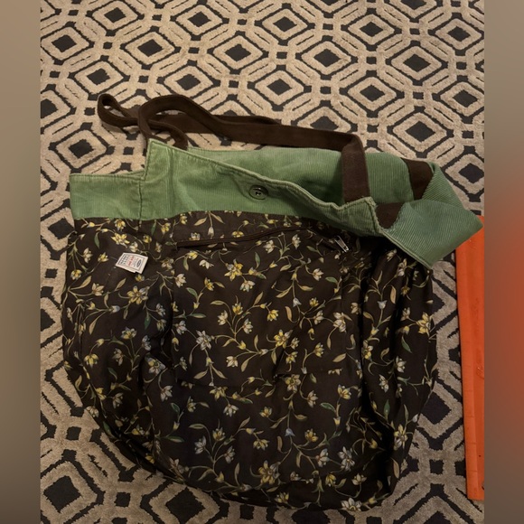 Old Navy Green and Brown Tote Bag - Picture 2 of 5